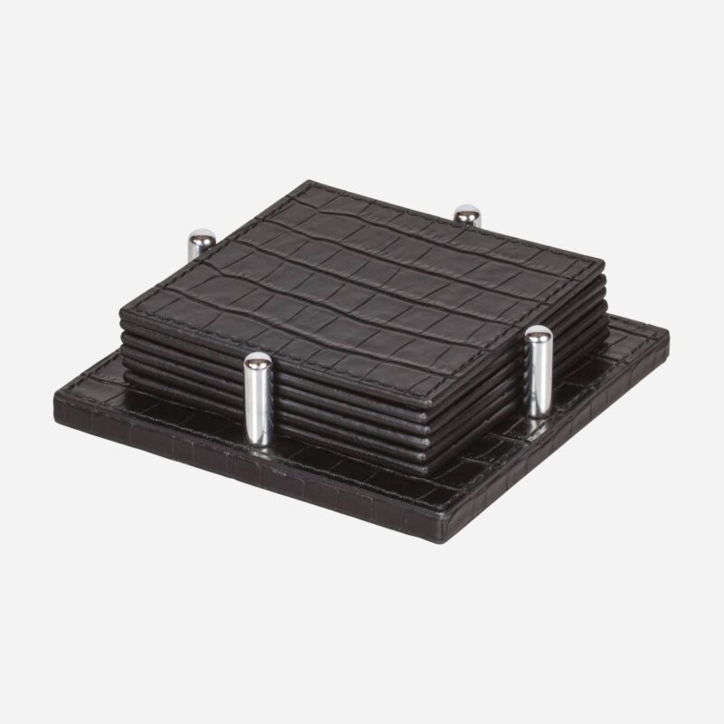 DAVID COASTERS HOLDER SQUARE WITH 6 TAO COASTERS