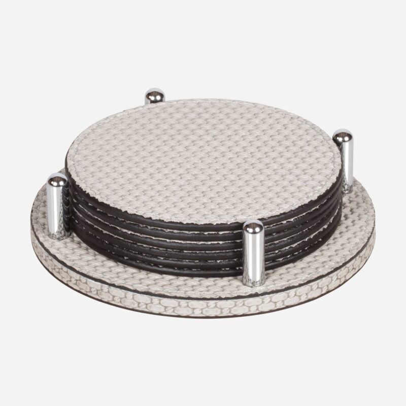 DAVID COASTERS HOLDER ROUND WITH 6 TAO COASTERS