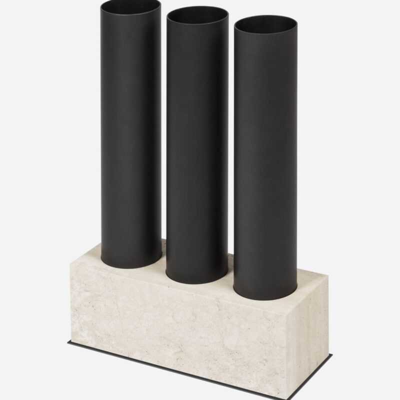 ULISSE MARBLE & METAL UMBRELLA STAND TRIPLE