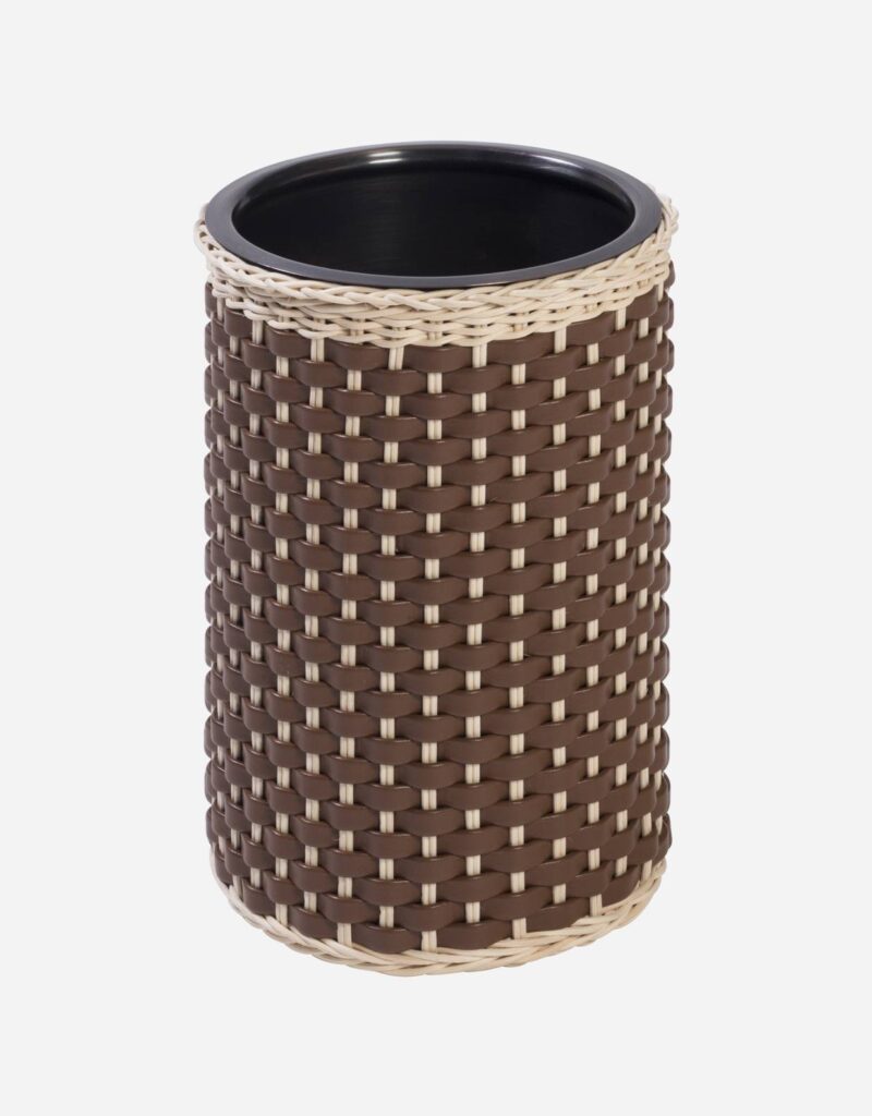 CEZANNE LEATHER & RATTAN BIN