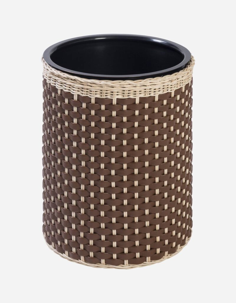 CEZANNE LEATHER & RATTAN BIN