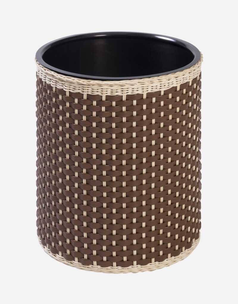 CEZANNE LEATHER & RATTAN BIN