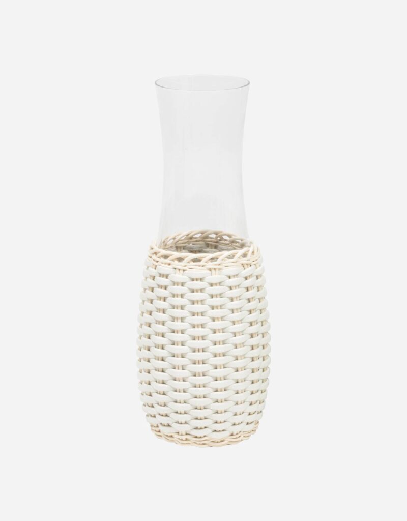 DIJON LEATHER & RATTAN CARAFE