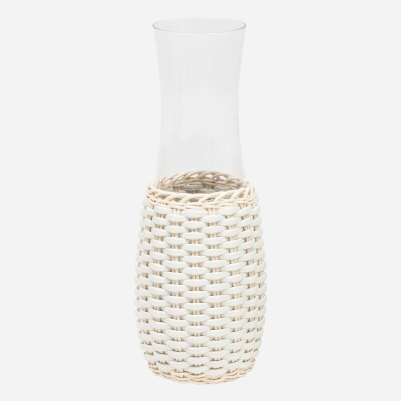 DIJON LEATHER & RATTAN CARAFE