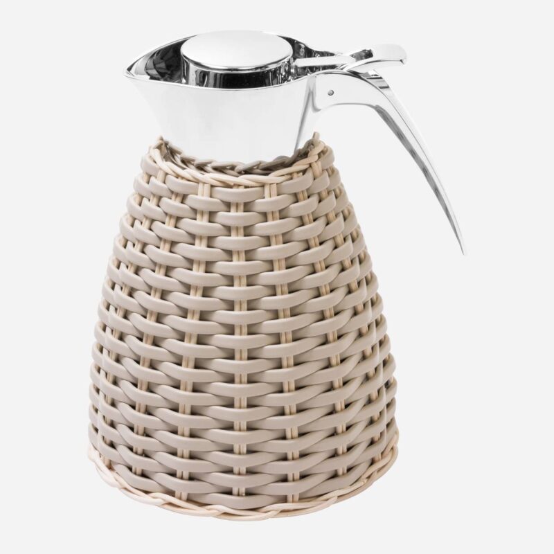 VINCENNES LEATHER & RATTAN CARAFE