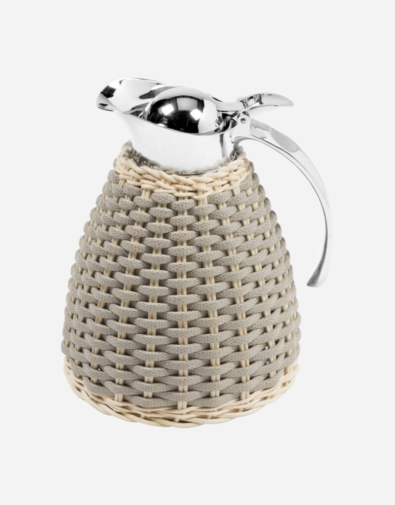 MONCEAU LEATHER & RATTAN CARAFE