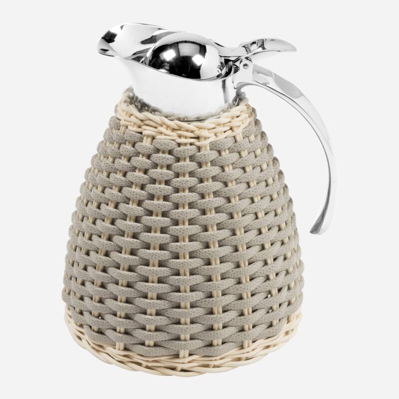 MONCEAU LEATHER & RATTAN CARAFE