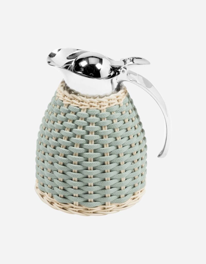 MONCEAU LEATHER & RATTAN CARAFE