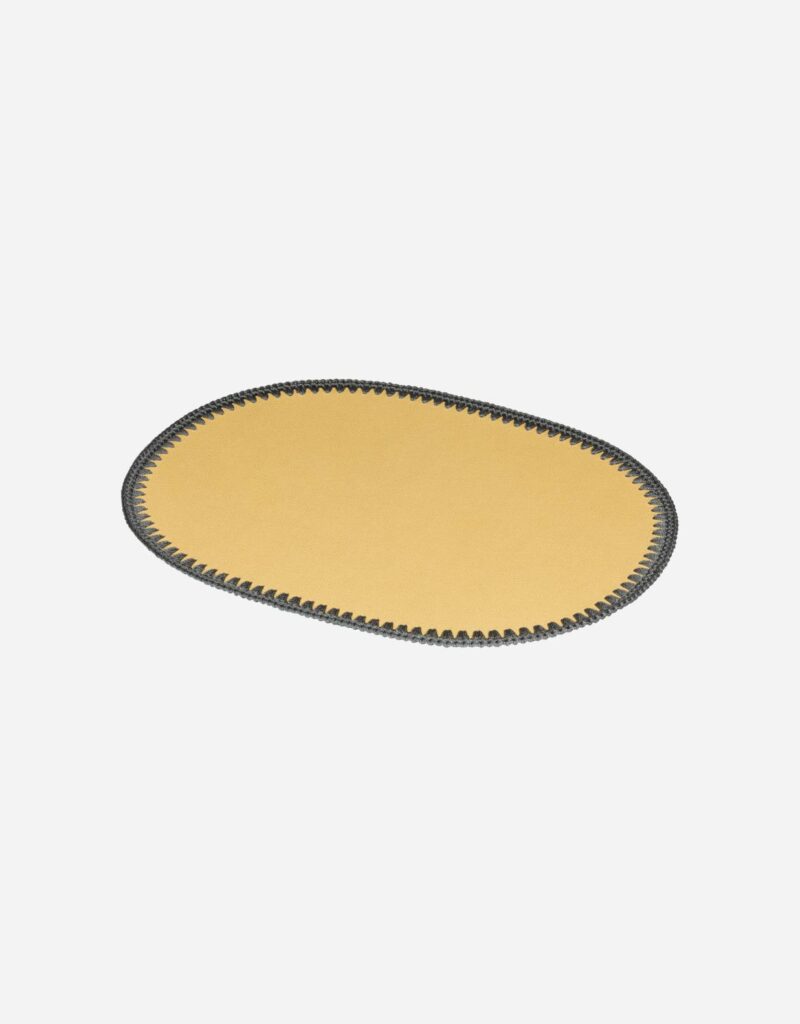 ROCHELLE LEATHER & CROCHET PLACEMATS OVAL