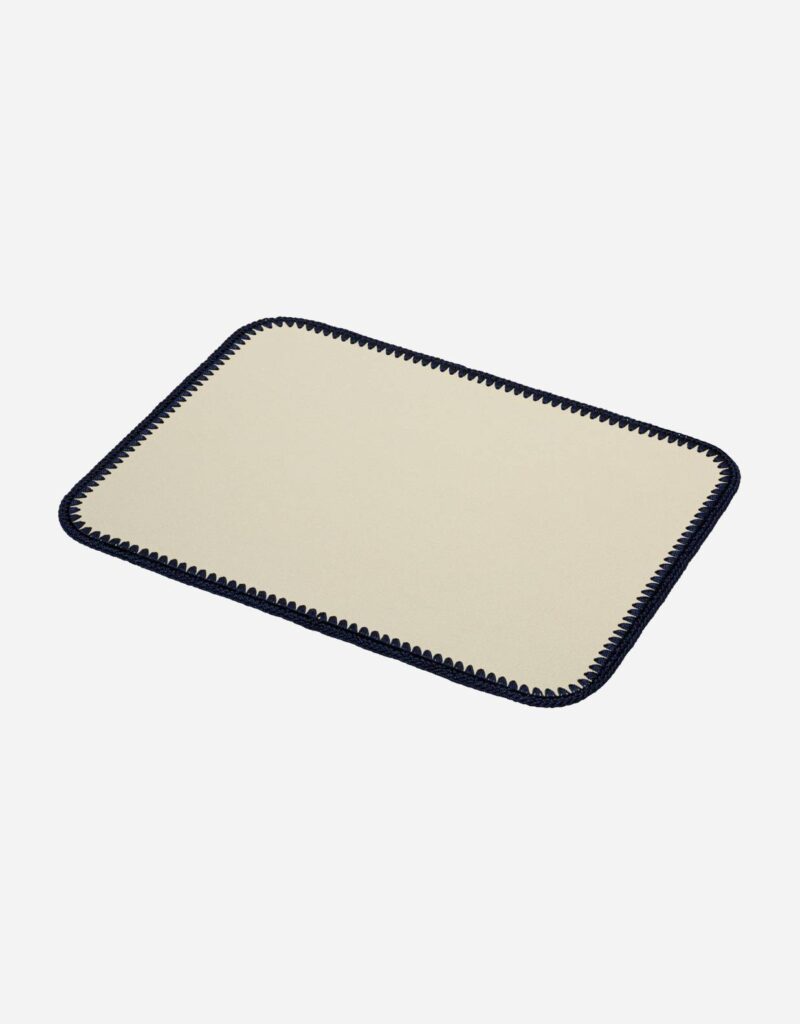 ROCHELLE LEATHER & CROCHET PLACEMATS RECTANGULAR
