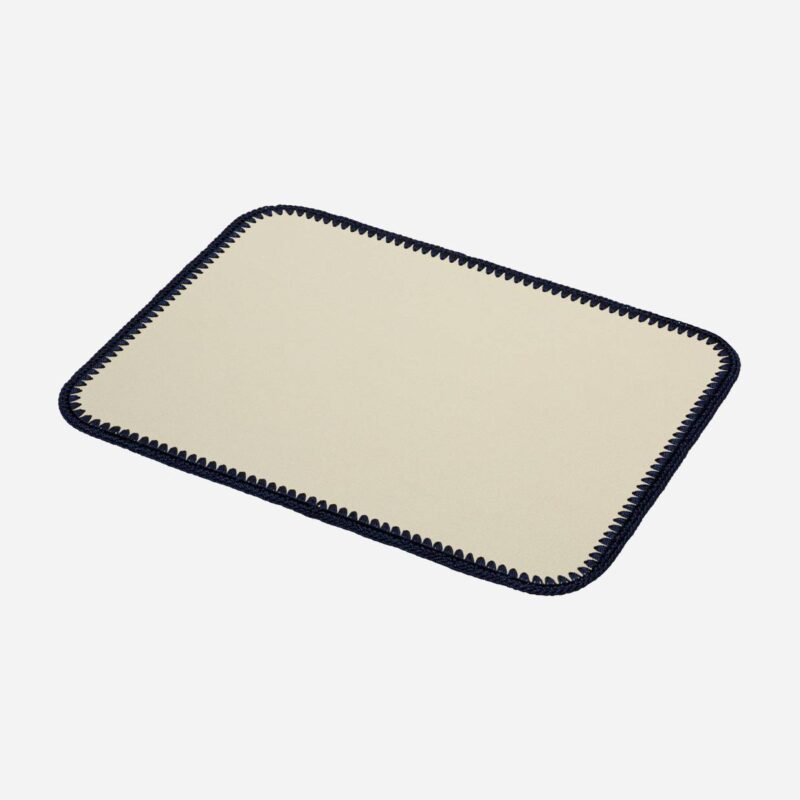 ROCHELLE LEATHER & CROCHET PLACEMATS RECTANGULAR