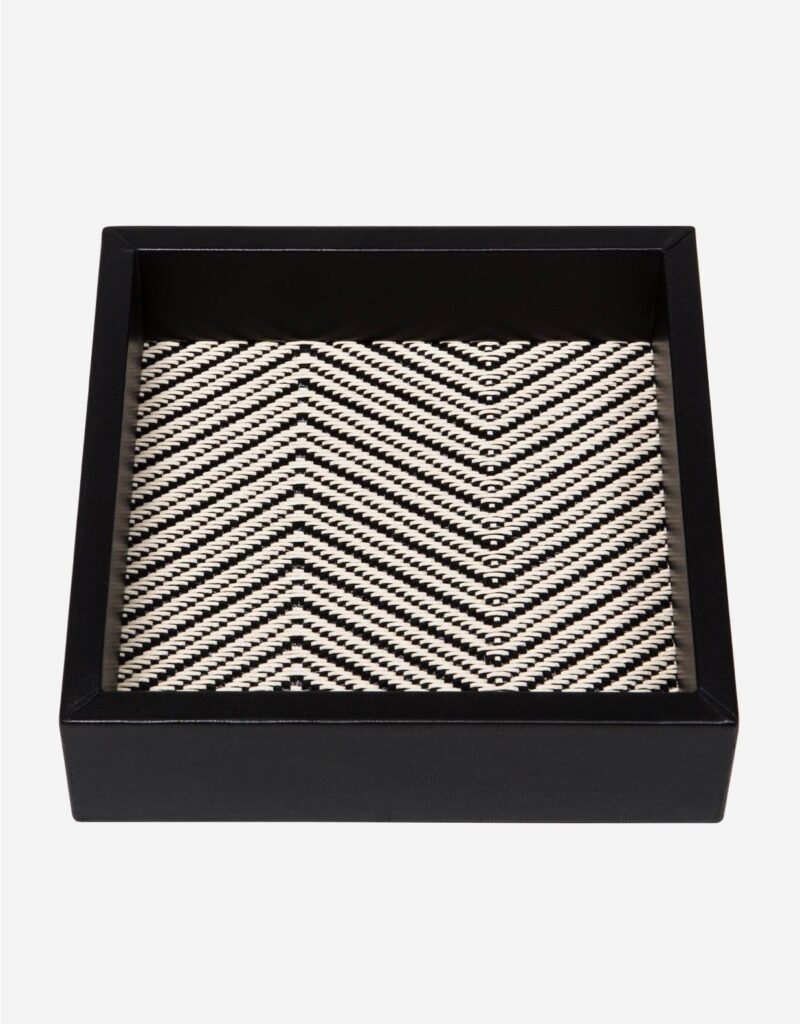 FEBE WAXED COTTON SQUARE VALET TRAY