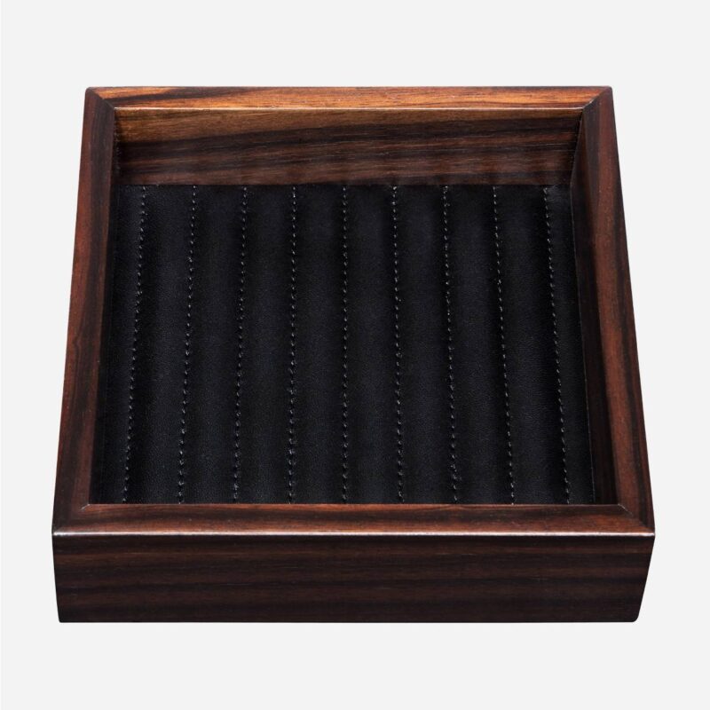 FEBE EBONY LINES SQUARE VALET TRAY