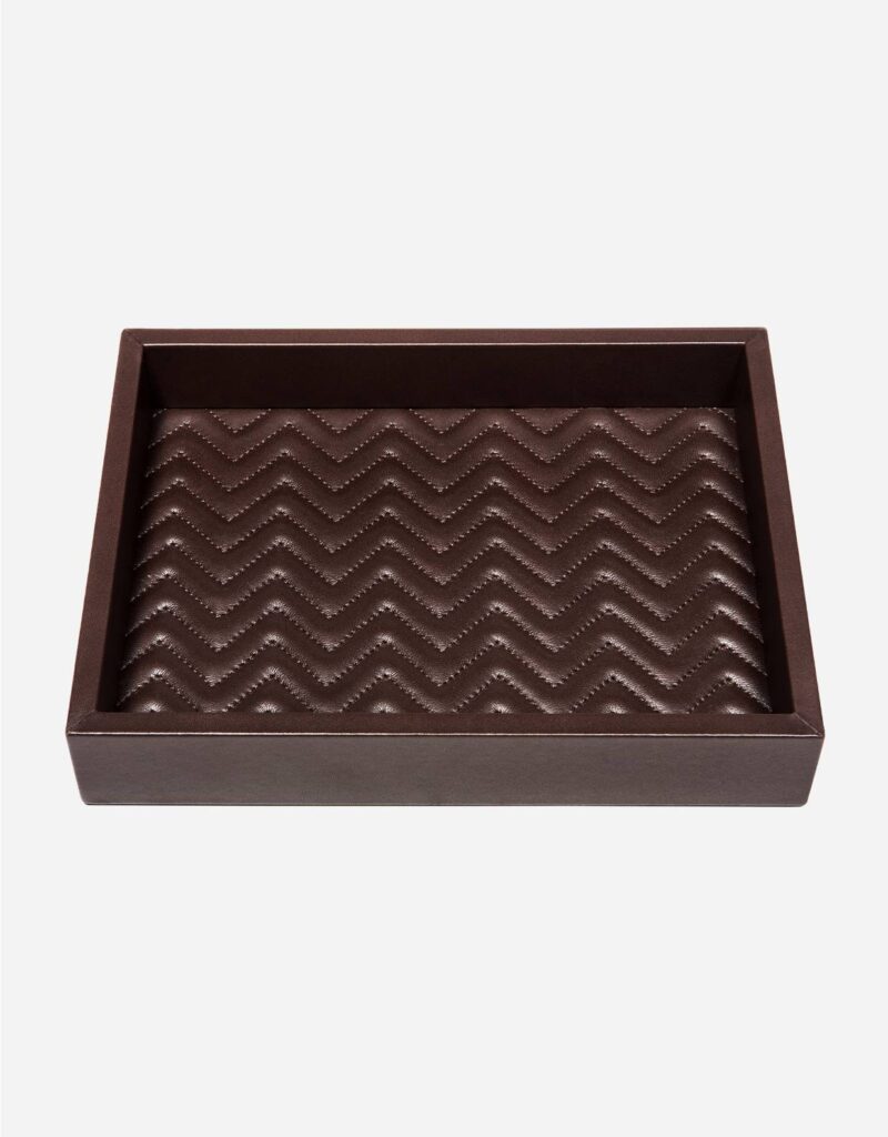 FEBE HERRINGBONE RECTANGULAR VALET TRAY