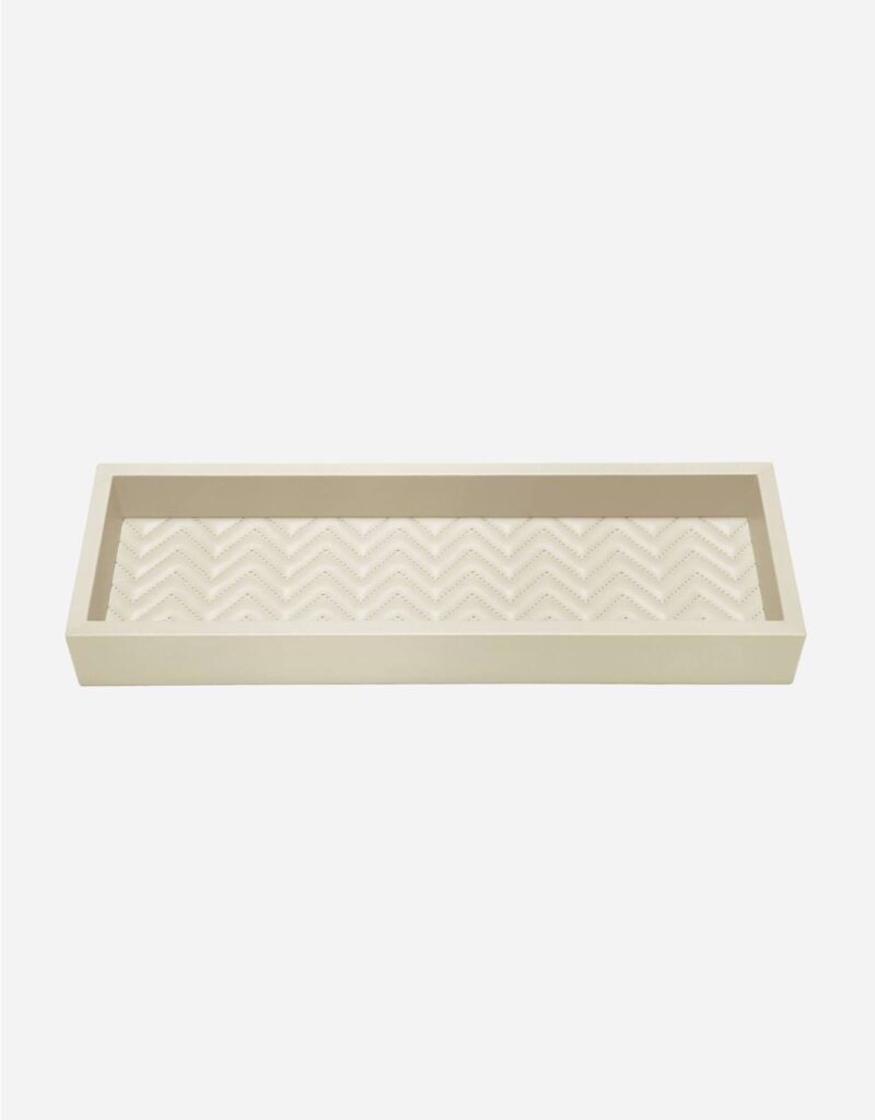 FEBE HERRINGBONE LONG RECTANGULAR VALET TRAY
