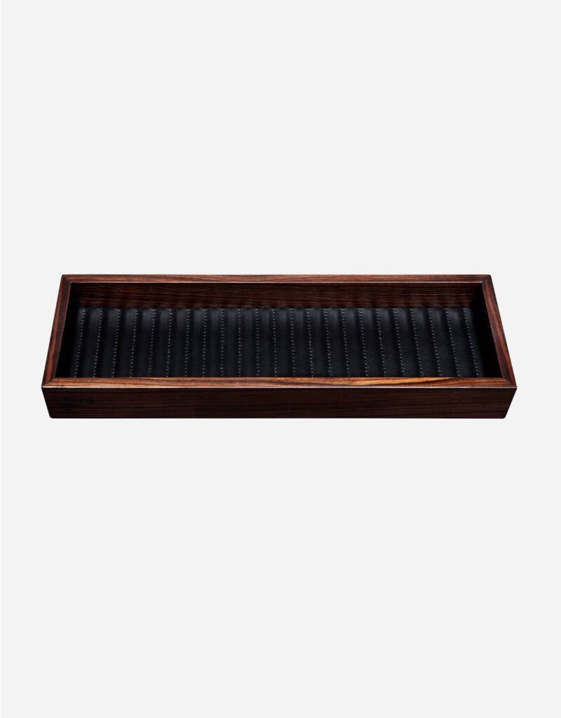 FEBE EBONY LINES LONG RECTANGULAR VALET TRAY