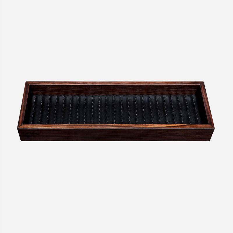FEBE EBONY LINES LONG RECTANGULAR VALET TRAY