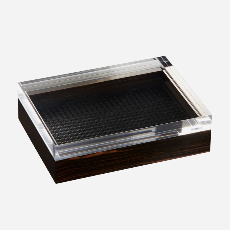 FEBE EBONY HANDWOVEN RECTANGULAR BOX