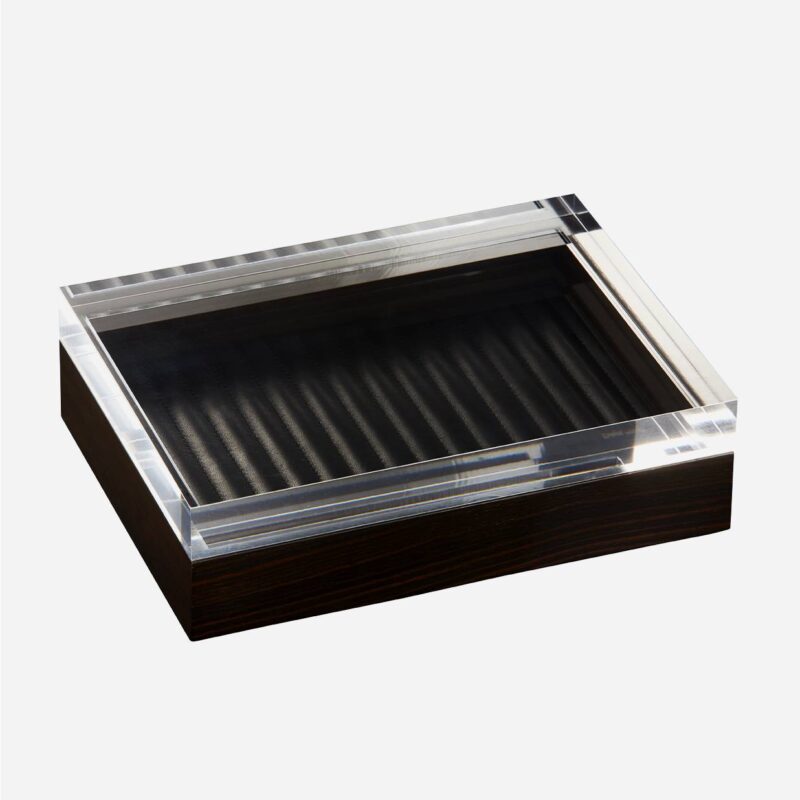 FEBE EBONY LINES RECTANGULAR BOX