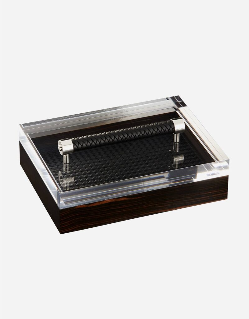 DIANA EBONY HANDWOVEN RECTANGULAR BOX