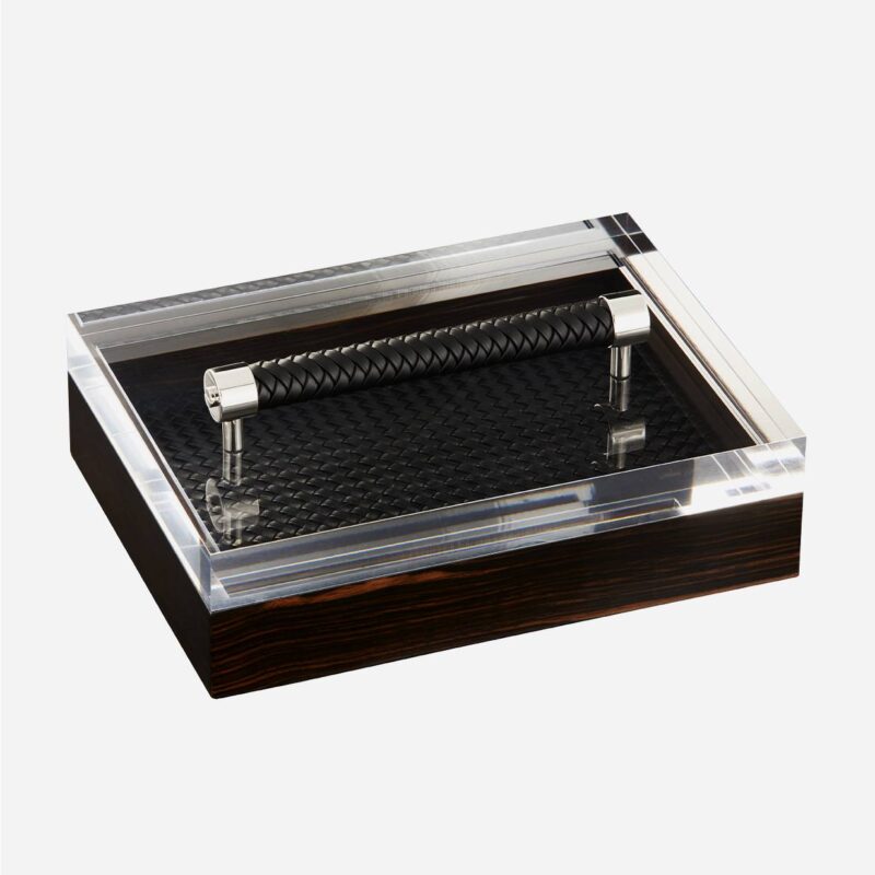 DIANA EBONY HANDWOVEN RECTANGULAR BOX