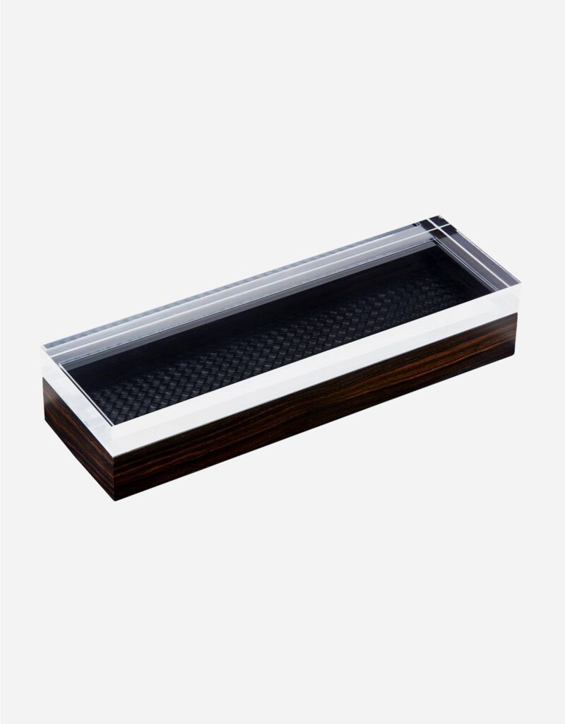 FEBE EBONY HANDWOVEN LONG RECTANGULAR BOX