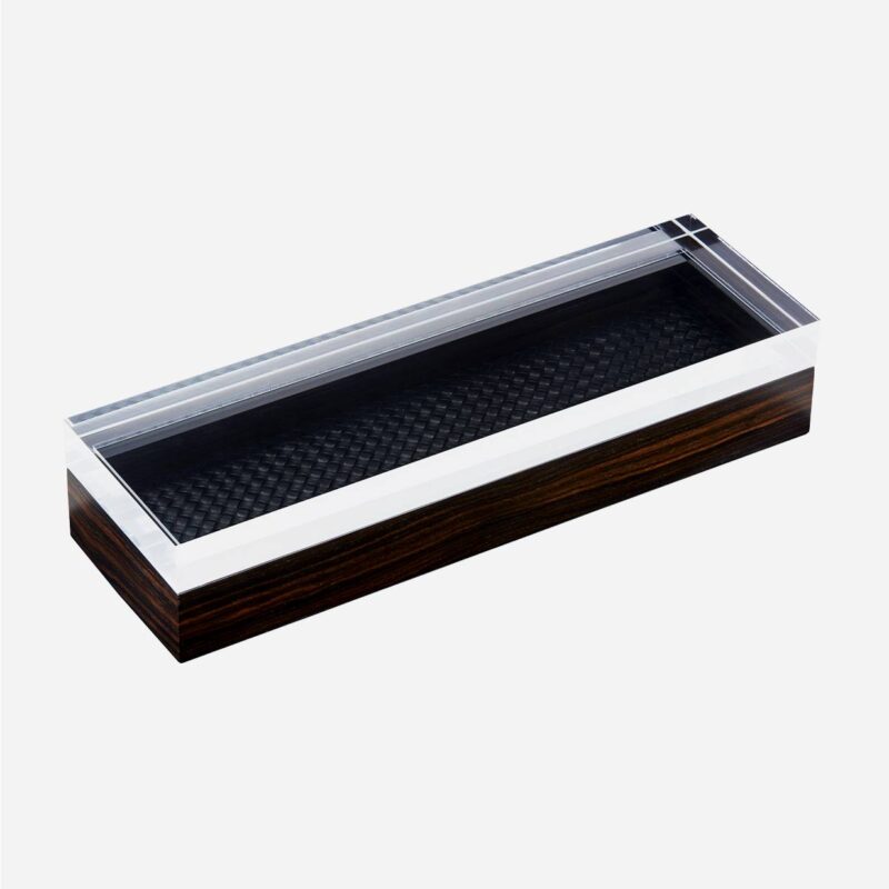 FEBE EBONY HANDWOVEN LONG RECTANGULAR BOX