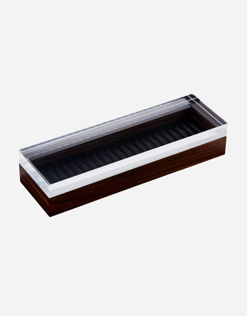 FEBE EBONY LINES LONG RECTANGULAR BOX