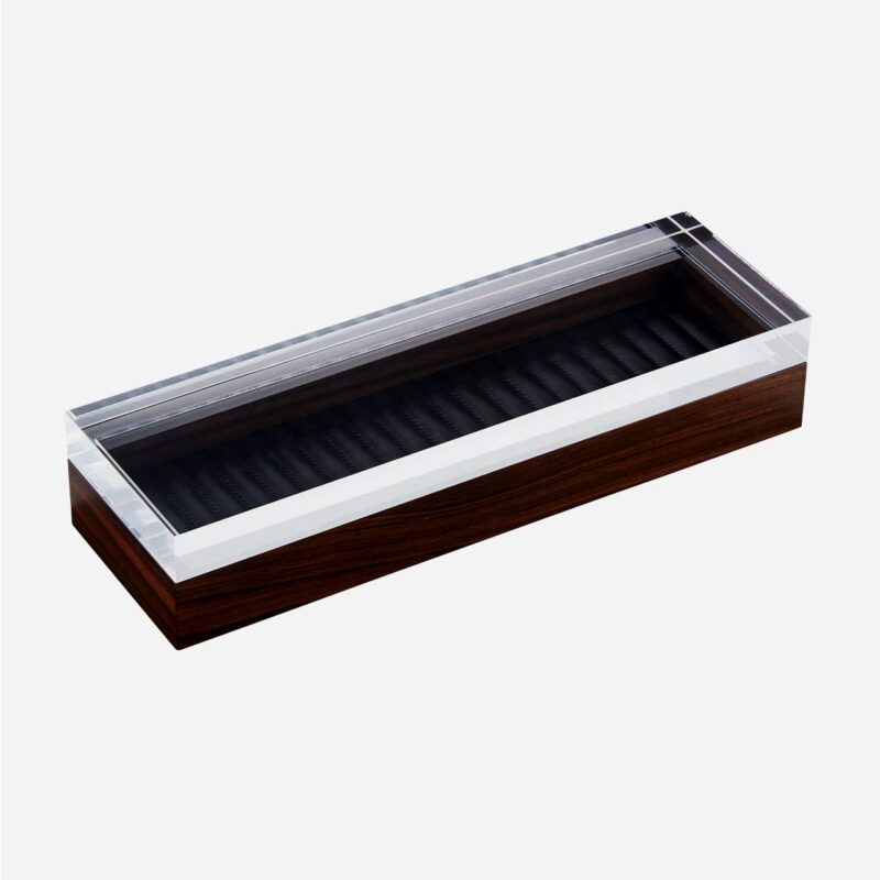 FEBE EBONY LINES LONG RECTANGULAR BOX