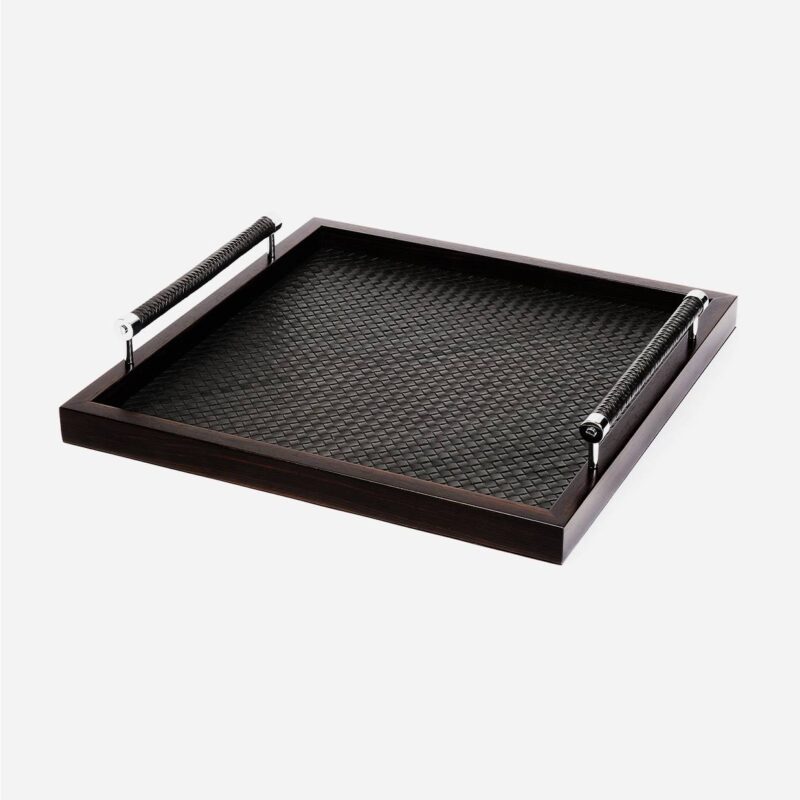 DIANA EBONY HANDWOVEN SQUARE TRAY