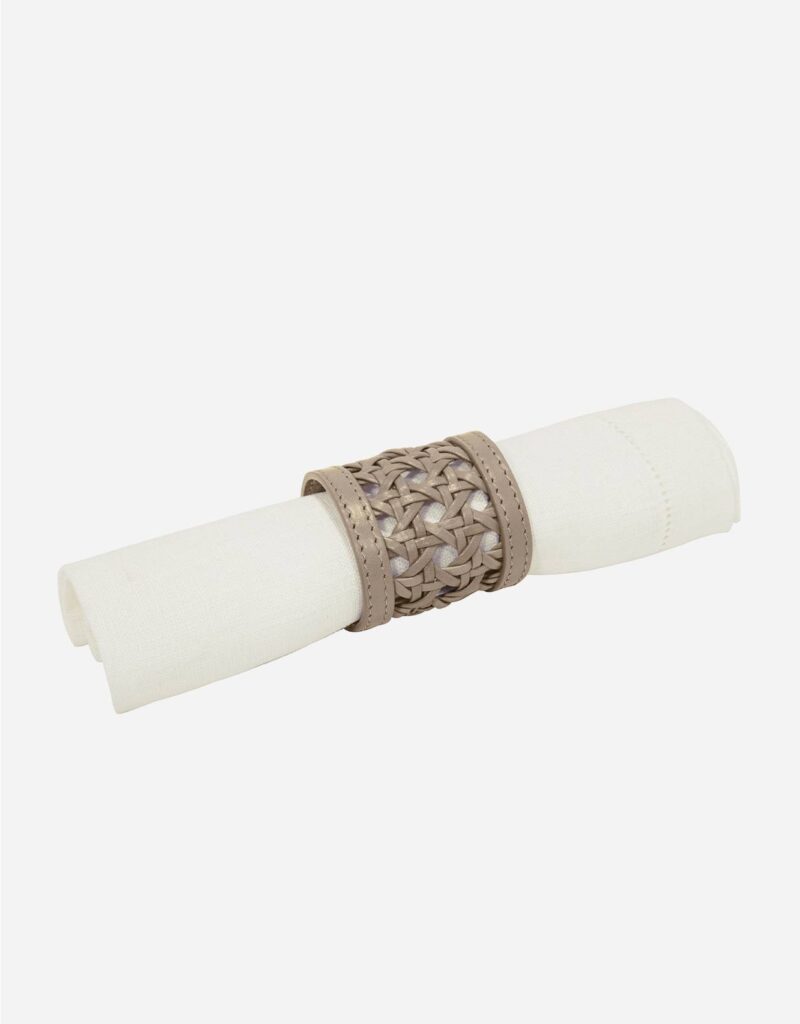 NINO HANDBRAIDED NAPKIN RING SET OF 4