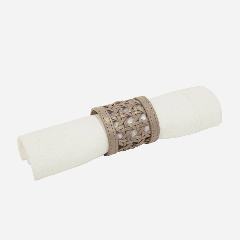 NINO HANDBRAIDED NAPKIN RING SET OF 4