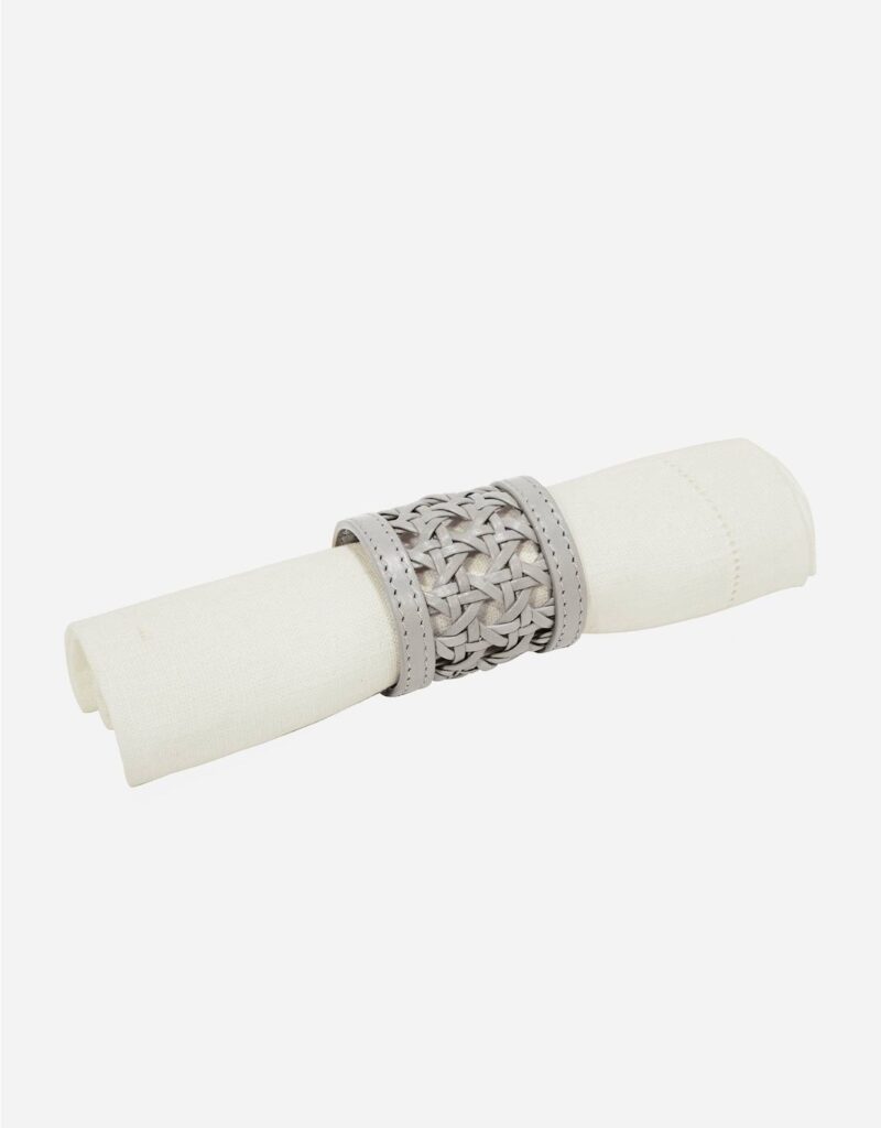 NINO HANDBRAIDED NAPKIN RING SET OF 4