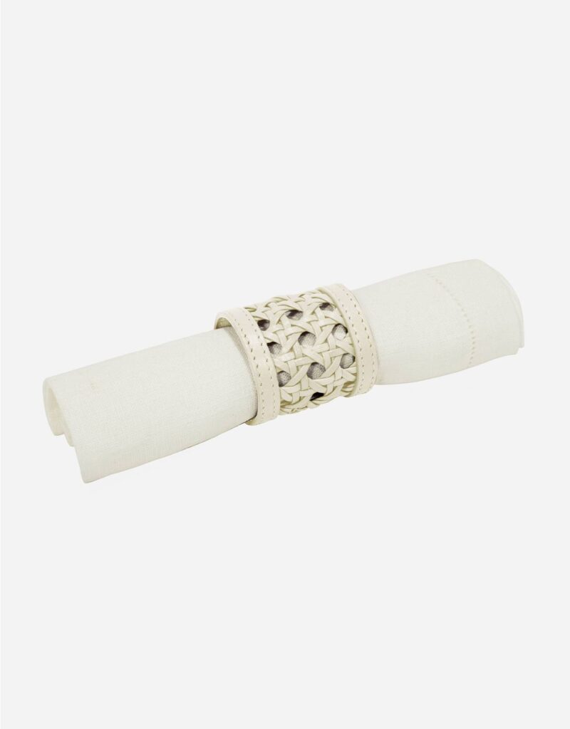 NINO HANDBRAIDED NAPKIN RING SET OF 4