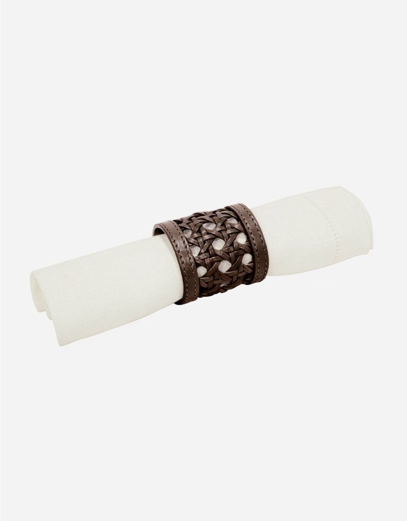 NINO HANDBRAIDED NAPKIN RING SET OF 4