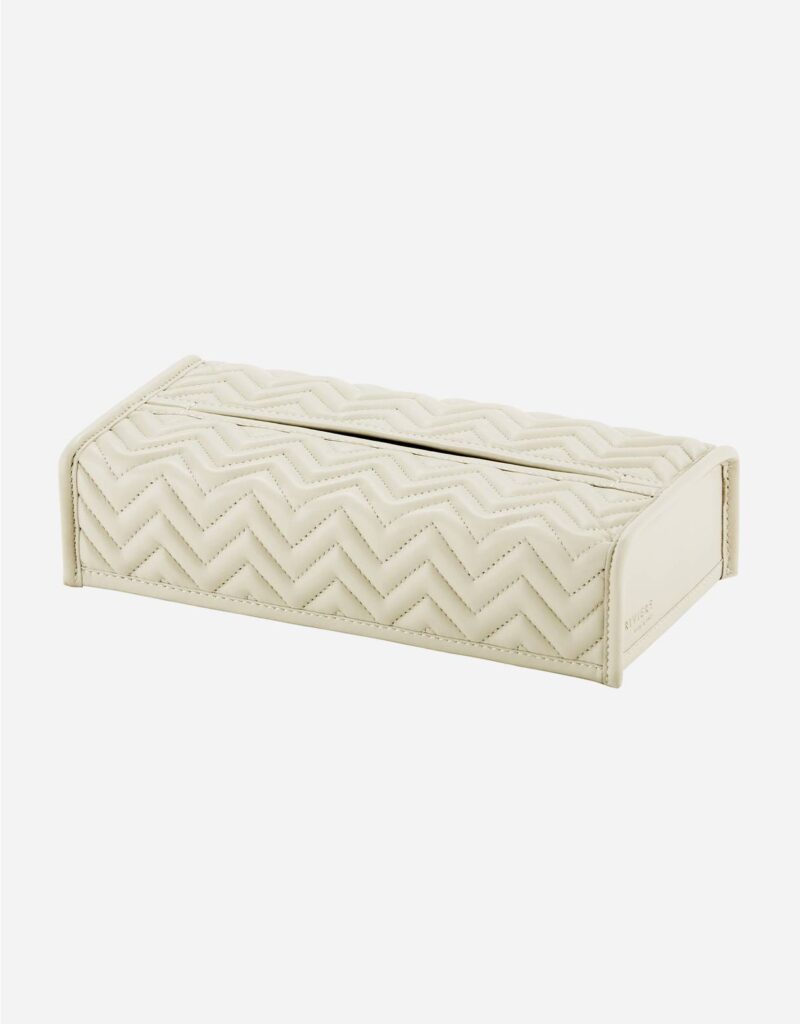 ELBA HERRINGBONE RECTANGULAR TISSUE HOLDER